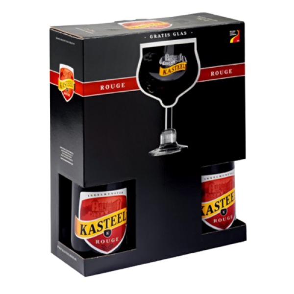 Dárkový pivní set Kasteel Rouge