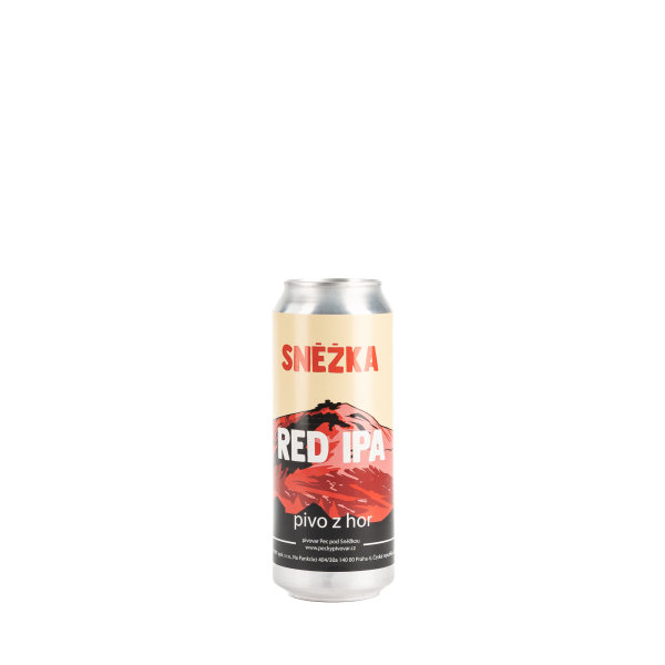 Sněžka Red IPA 14°, plech