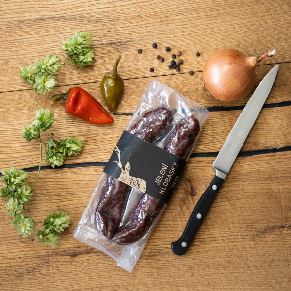 Jelení klobásky Maso Kazda