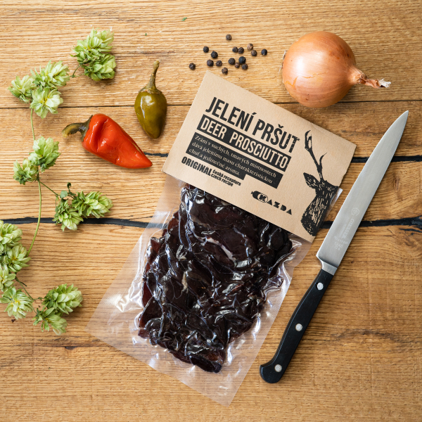 Jelení pršut Maso Kazda krájený