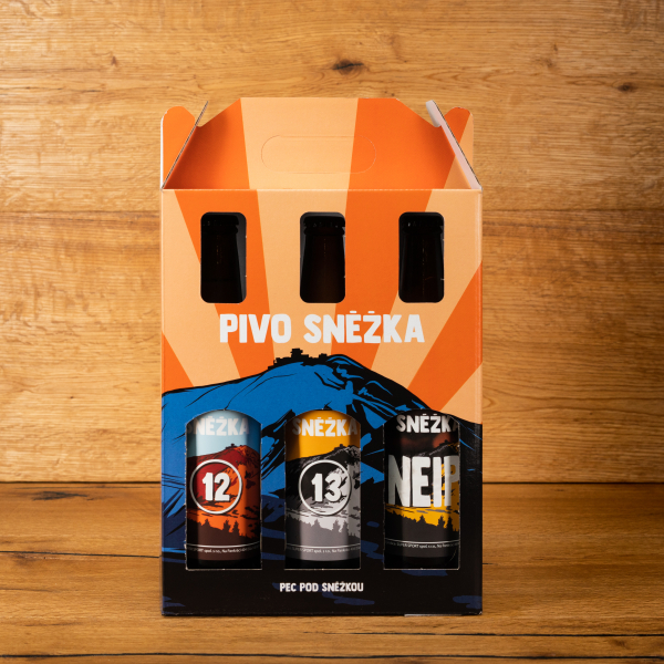 Dárková sada tří půllitrů z pivovaru Sněžka