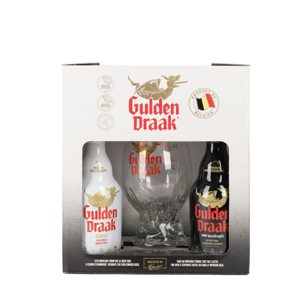 Dárkový pivní set Gulden Draak + Quadr 2x33CL + GL