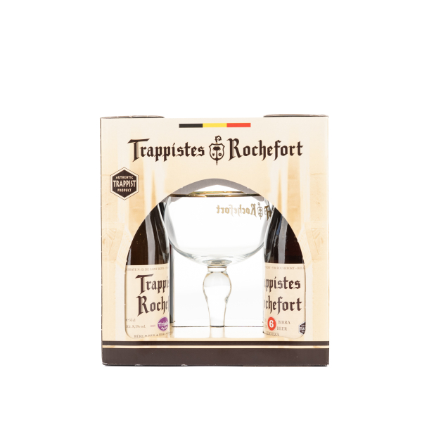 Dárkový pivní set Rochefort Mix 4x33cl + skleníčka