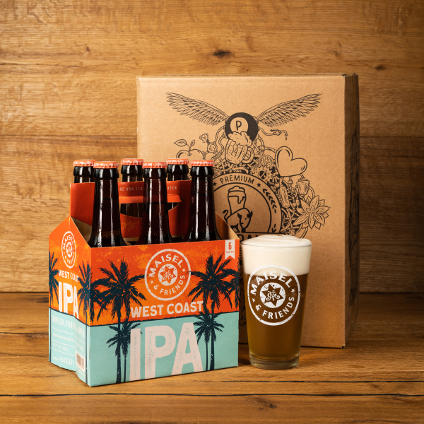 Maisel & Friends Degustační sada 15° West Coast IPA se sklenicí
