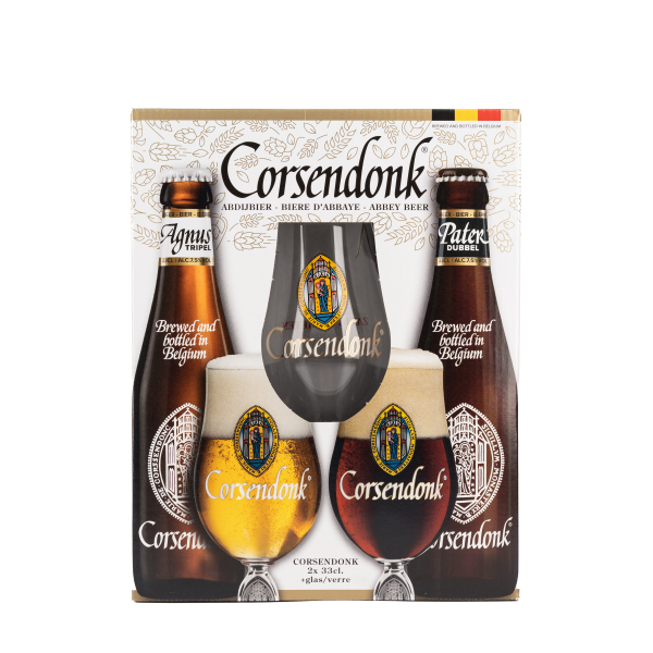 Corsendonk dárkové balení 2x 0,33 + sklen.