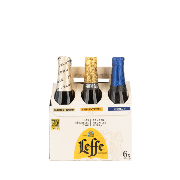 Dárkový pivní set Leffe Gouden Medaille Mix 6x33cl