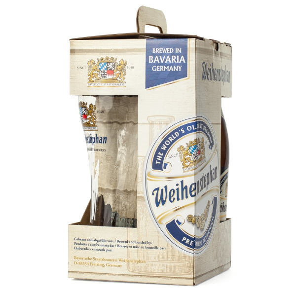 Dárkový set Weihenstephaner se sklenicí