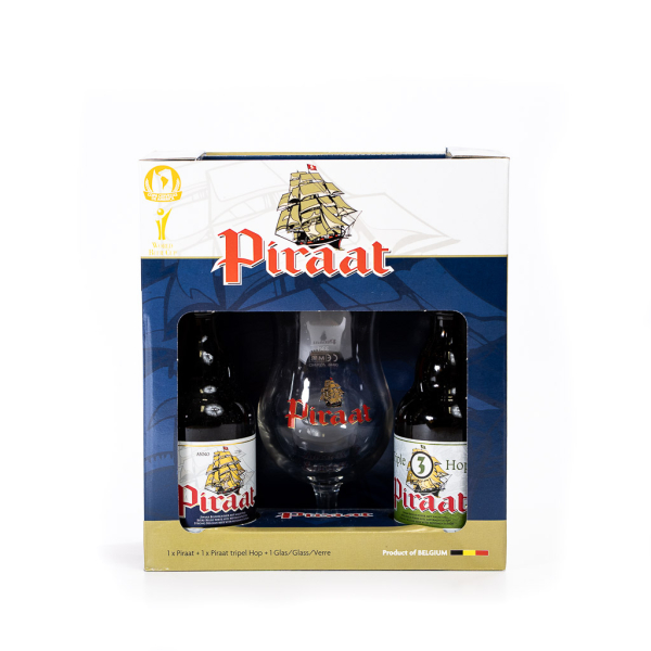 Dárkový set Piraat 2 x 0,33 l + sklenička