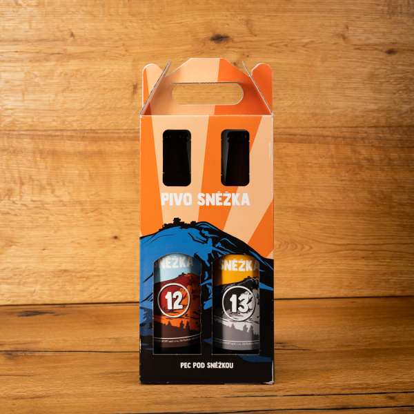 Dárková sada dvou půllitrů z pivovaru Sněžka